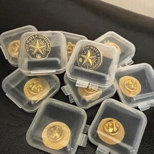 Gold Metal Lapel Pins—Employee Recognition